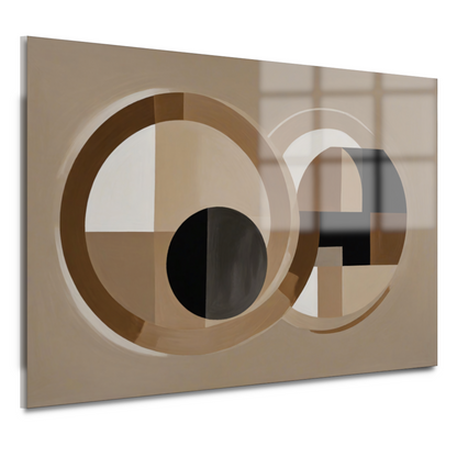 Geometrische harmonie in monochrome tinten acrylglas