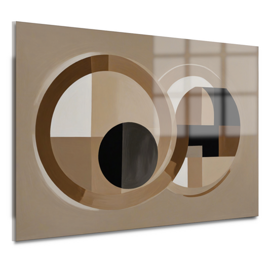 Geometrische harmonie in monochrome tinten acrylglas