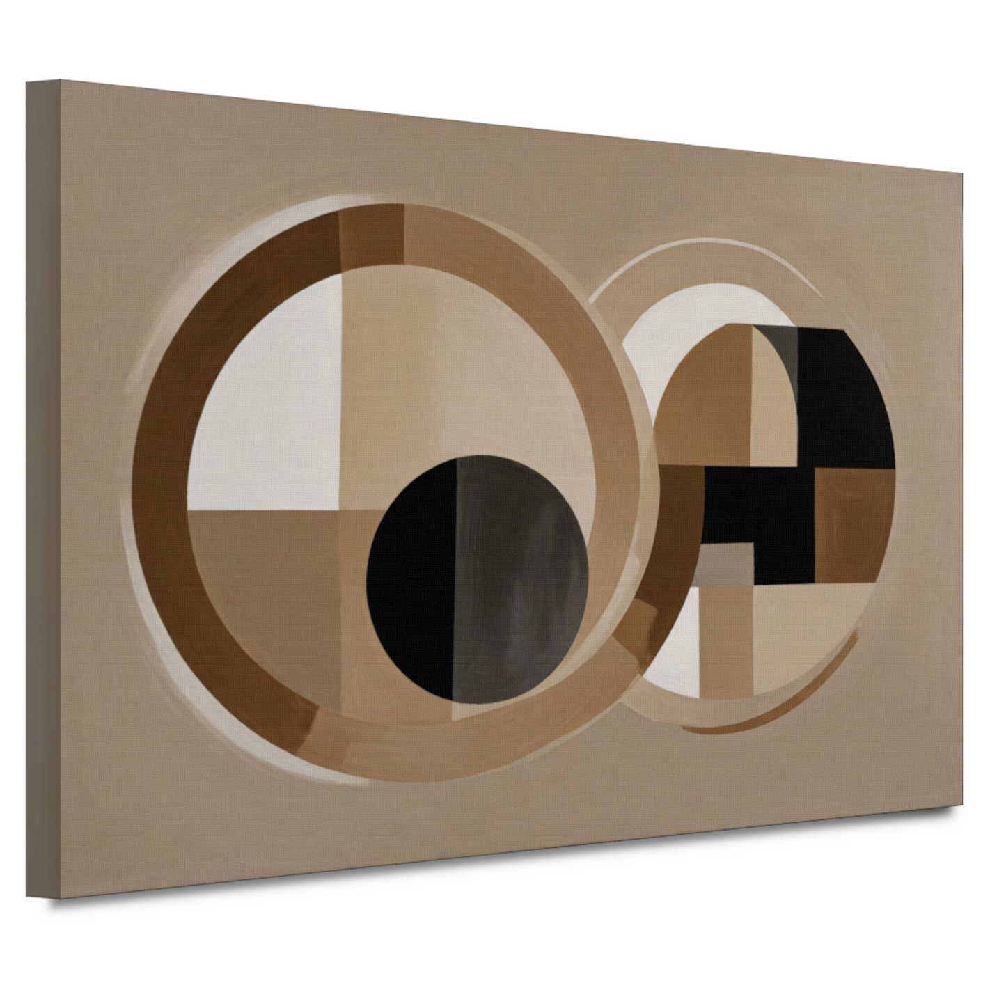 Geometrische harmonie in monochrome tinten canvas