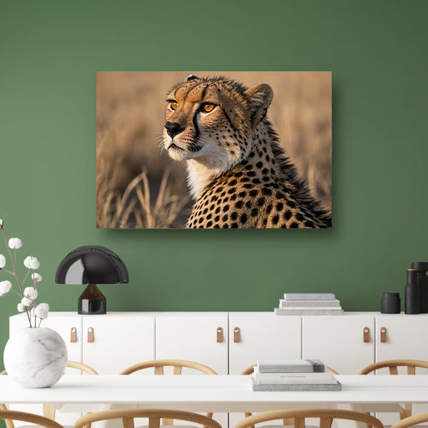 Prachtige cheeta in natuurlijke omgeving canvas