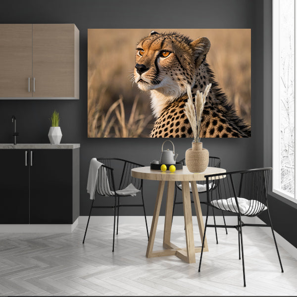 Prachtige cheeta in natuurlijke omgeving canvas