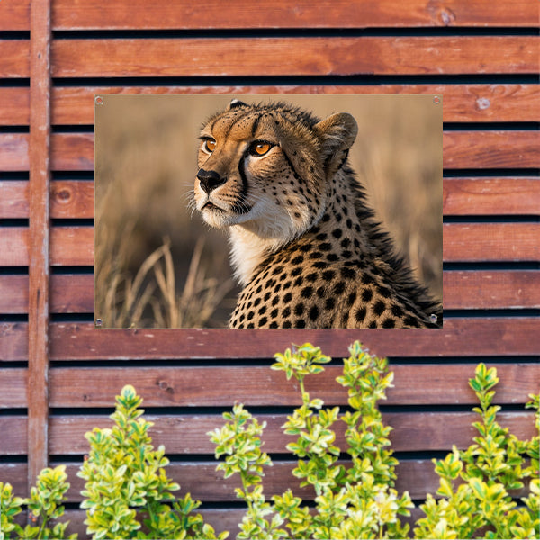 Prachtige cheeta in natuurlijke omgeving tuinposter