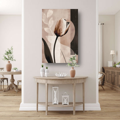 Abstracte Tulp in Sepia Kleurenpalet acrylglas