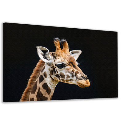 Giraffe close-up met realistische details canvas