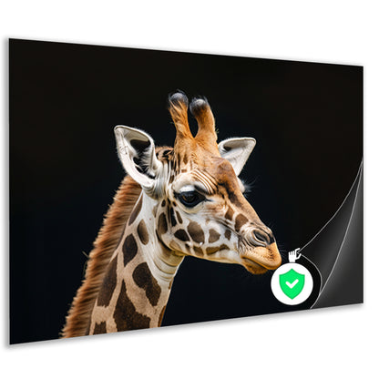 Giraffe close-up met realistische detailsposter