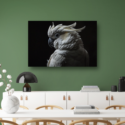 Kaketoe in schaduw - Natuurlijke elegantie poster