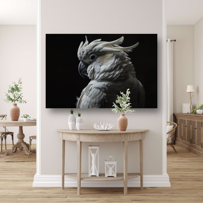 Kaketoe in schaduw - Natuurlijke elegantie poster