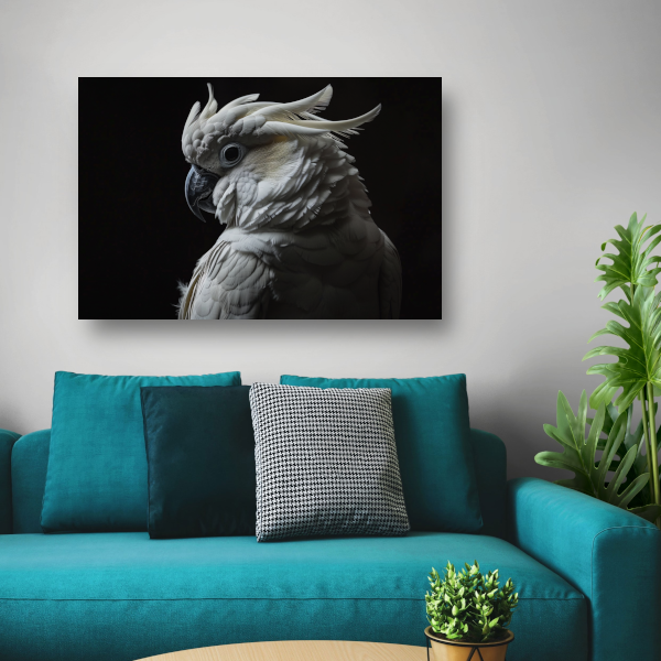 Kaketoe in schaduw - Natuurlijke elegantie poster