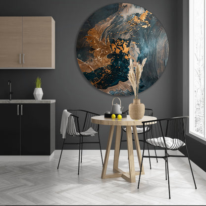 Dynamische abstracte compositie met goud forex muurcirkel