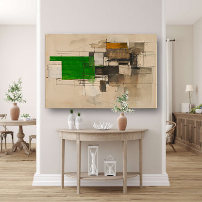 Abstract geometrisch kunstwerk met moderne vormen poster
