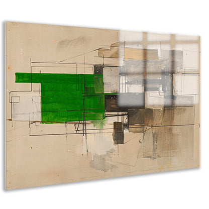 Abstract geometrisch kunstwerk met moderne vormen acrylglas