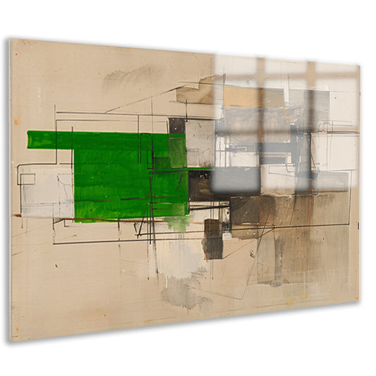 Abstract geometrisch kunstwerk met moderne vormen acrylglas