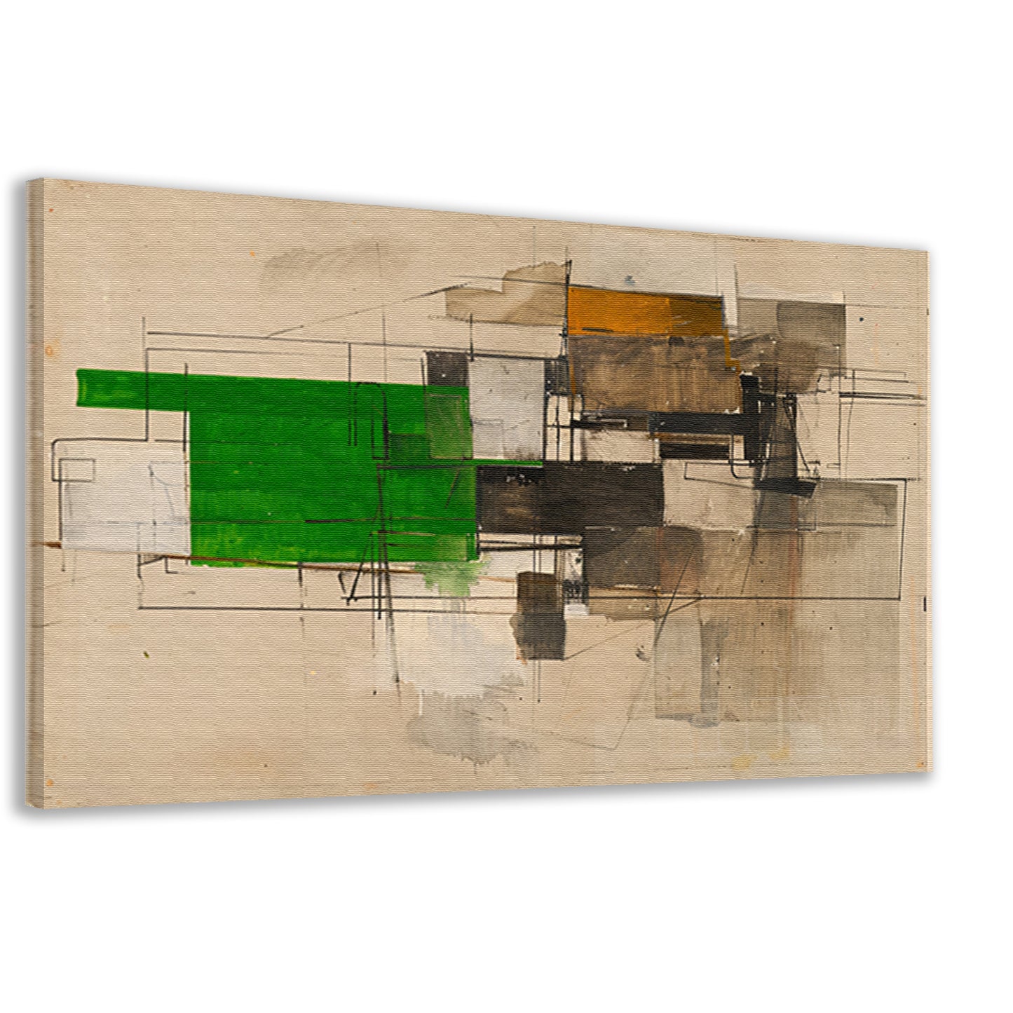 Abstract geometrisch kunstwerk met moderne vormen canvas