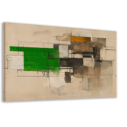 Abstract geometrisch kunstwerk met moderne vormen canvas