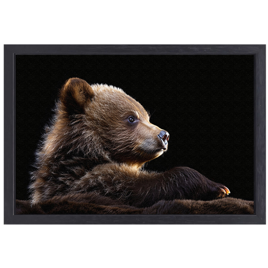 Intrigerende Bear Stare canvas met baklijst