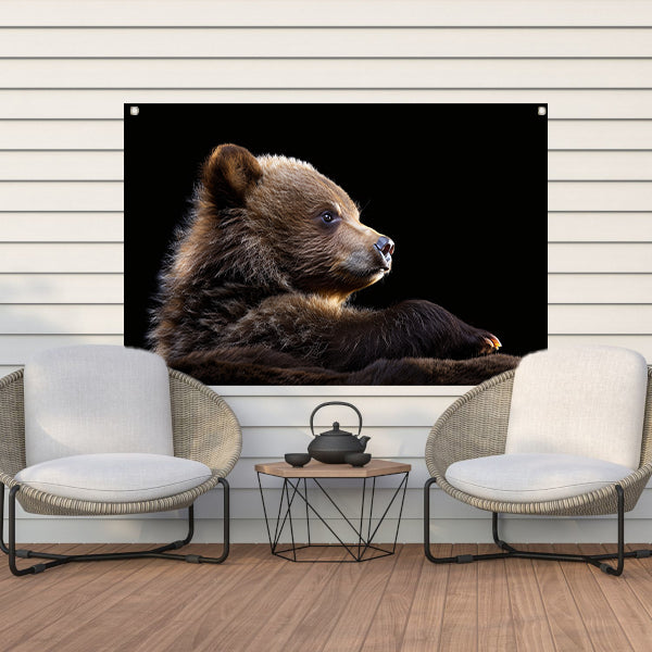 Intrigerende Bear Stare tuinposter