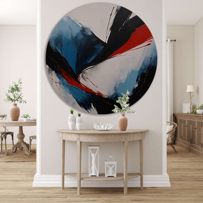 Explosie van Kleur en Emotie in Abstract Design forex muurcirkel