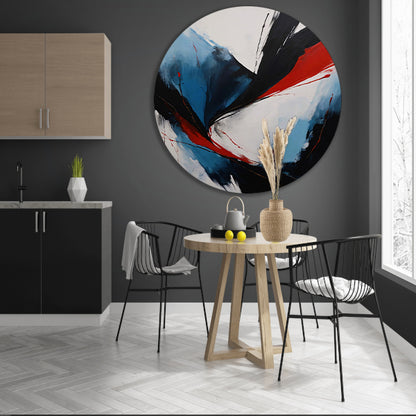 Explosie van Kleur en Emotie in Abstract Design forex muurcirkel