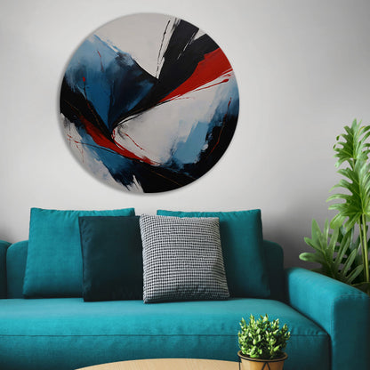 Explosie van Kleur en Emotie in Abstract Design forex muurcirkel
