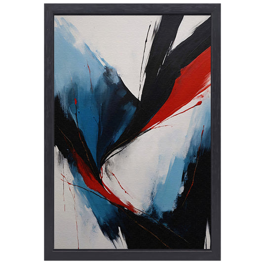 Explosie van Kleur en Emotie in Abstract Design canvas met baklijst