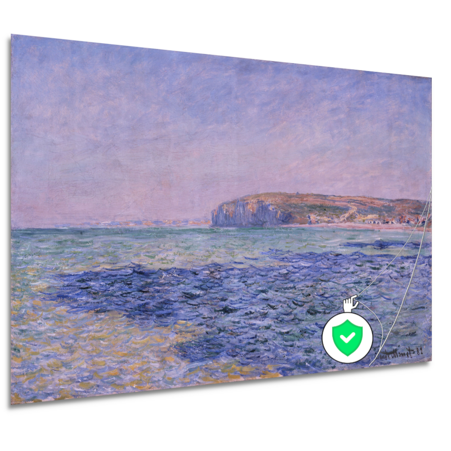 Schaduwen op de zee, De kliffen bij Pourville - Claude Monet poster