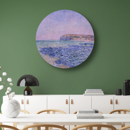 Schaduwen op de zee, De kliffen bij Pourville - Claude Monet forex muurcirkel