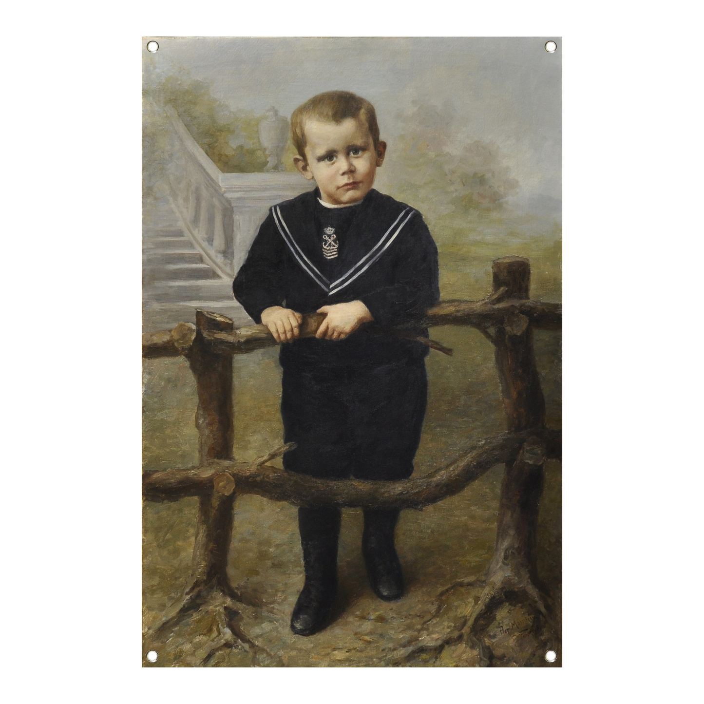 Portret van een kleine jongen - Piet Mondriaan tuinposter