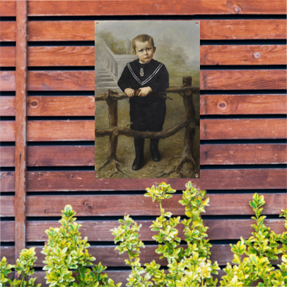 Portret van een kleine jongen - Piet Mondriaan tuinposter