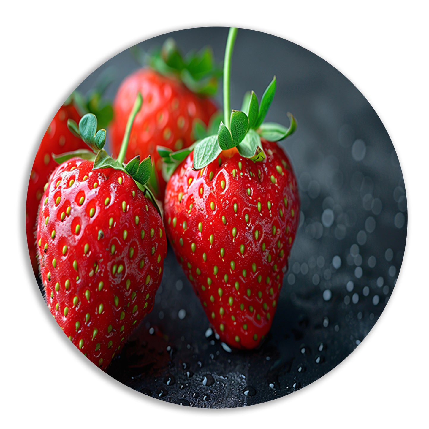 Drie glimmende aardbeien forex muurcirkel