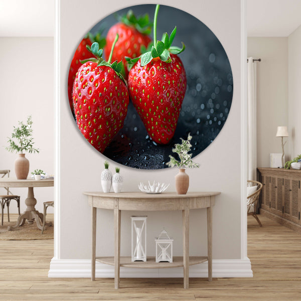 Drie glimmende aardbeien forex muurcirkel