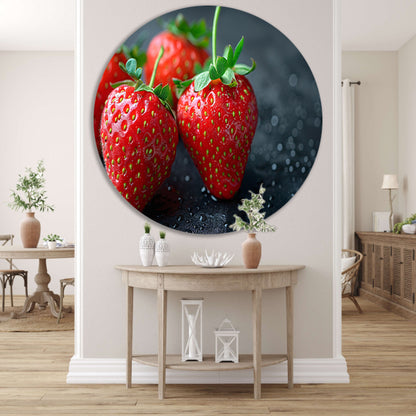 Drie glimmende aardbeien forex muurcirkel