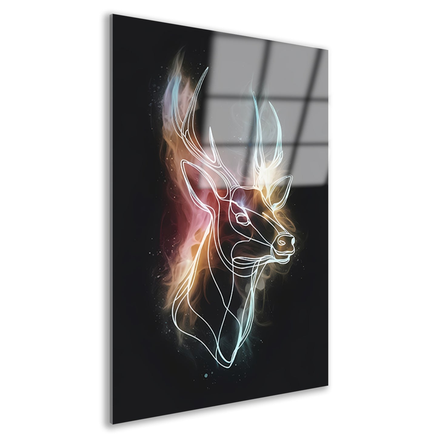 Abstract Neon Hert in Kosmisch Universum acrylglas