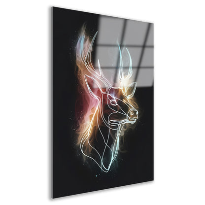 Abstract Neon Hert in Kosmisch Universum acrylglas
