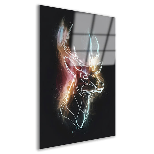 Abstract Neon Hert in Kosmisch Universum acrylglas