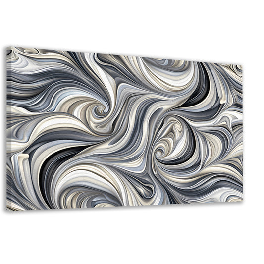 Moderne abstracte kunstprint in zwart en wit canvas