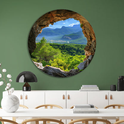 Berglandschap gezien vanuit een grot forex muurcirkel