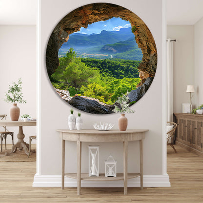 Berglandschap gezien vanuit een grot forex muurcirkel