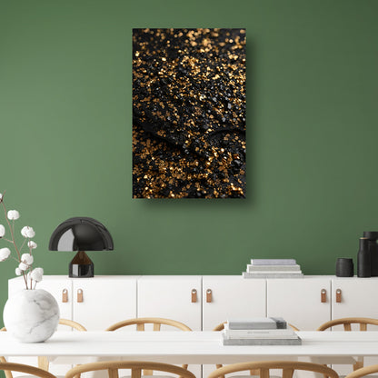 Zwart met Goudsprankels Luxe Textuur poster