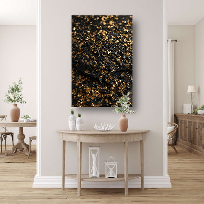 Zwart met Goudsprankels Luxe Textuur poster