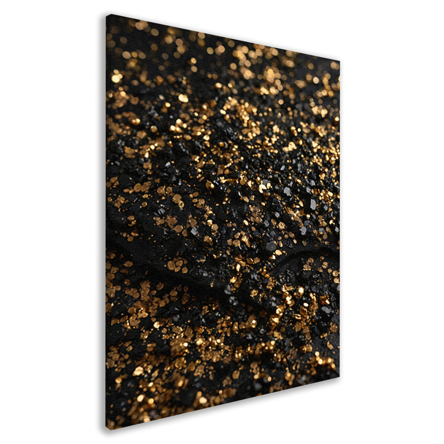Zwart met Goudsprankels Luxe Textuur canvas