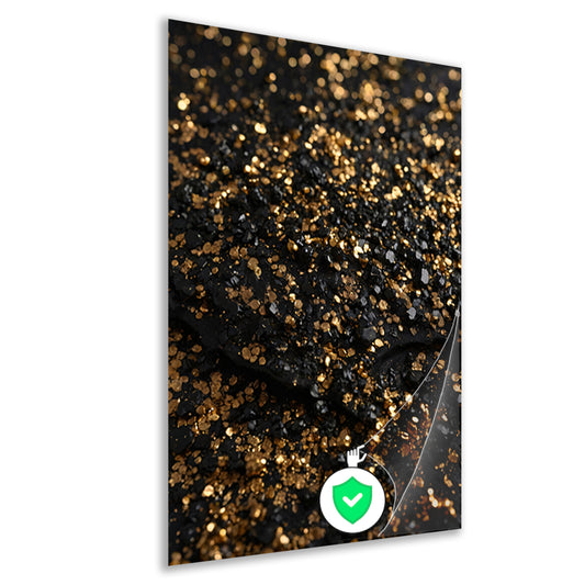 Zwart met Goudsprankels Luxe Textuur poster