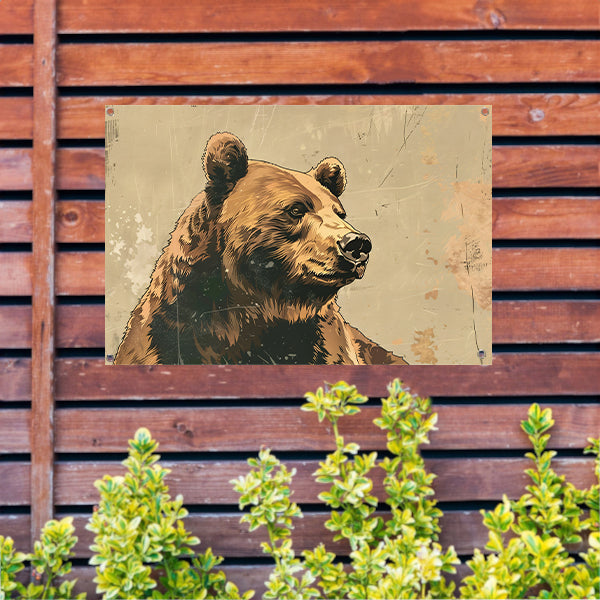Beer in Vintage Stijl met Sepia Tonen tuinposter