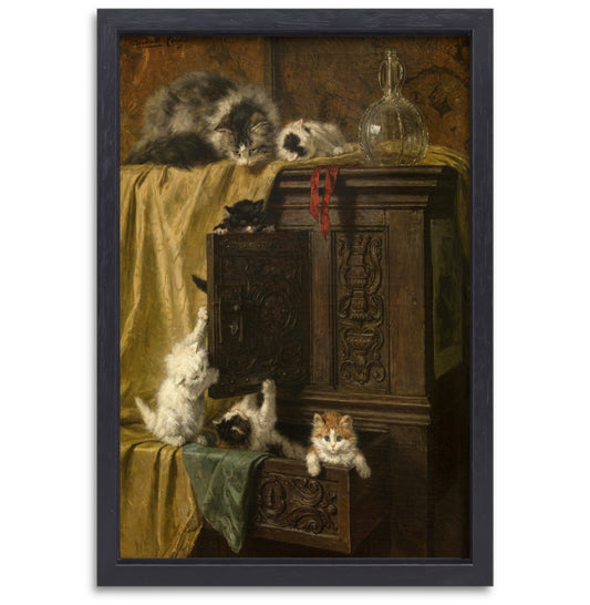 Onbescheiden - Henriëtte Ronner-Knip canvas met baklijst