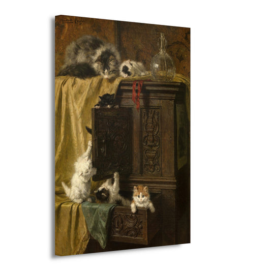 Onbescheiden - Henriëtte Ronner-Knip canvas