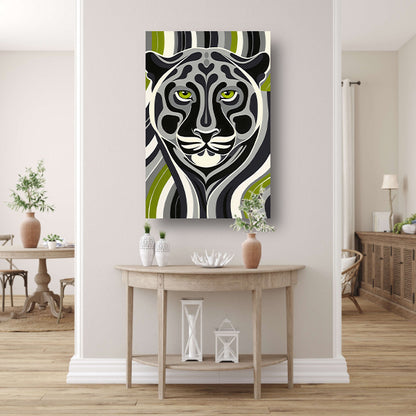 Abstracte kunst van panter in moderne stijl poster
