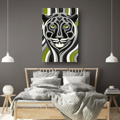 Abstracte kunst van panter in moderne stijl poster