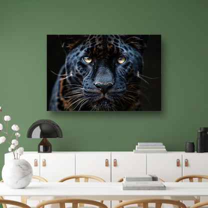 Zwarte panter: Intense blik acrylglas