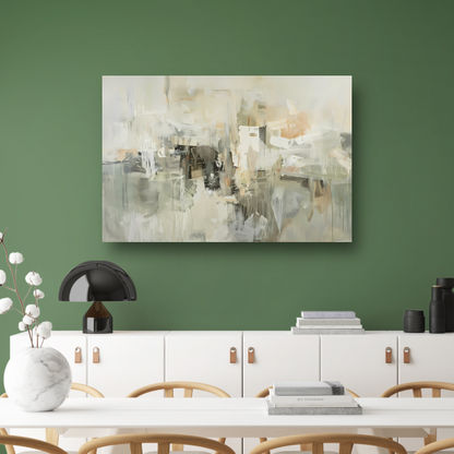 Gelaagde Abstractie in Zachte Aardetinten acrylglas