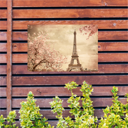 Eiffeltoren in bloesem tuinposter