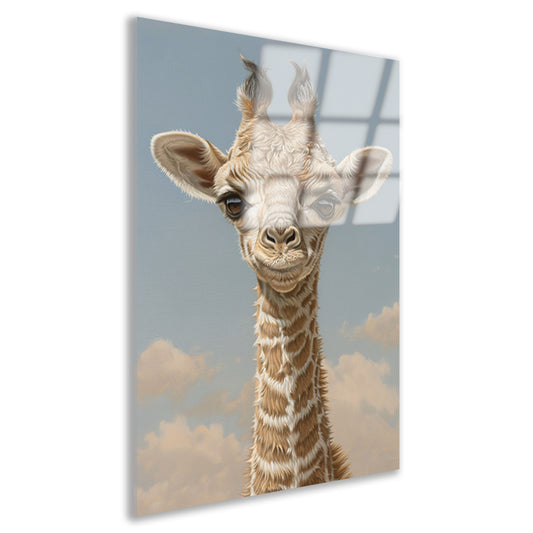 Schattig portret van een jonge giraffe acrylglas
